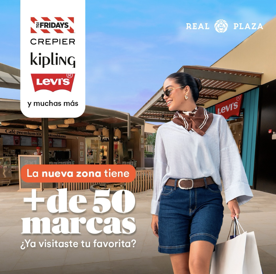 Pieza vertical de campaña: la nueva zona tiene más de 50 marcas